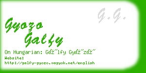 gyozo galfy business card